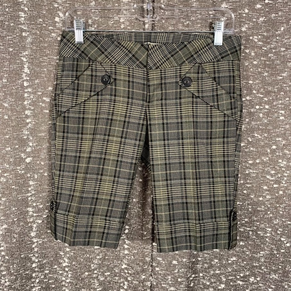 Vintage Y2K Spacegirlz Plaid Bermuda Shorts Low Rise Grunge Junior's 3